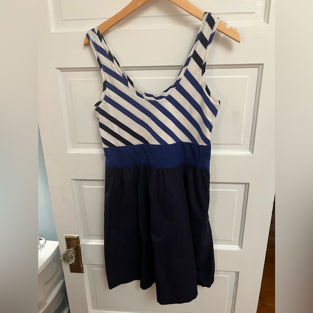 Striped & color blocked dress